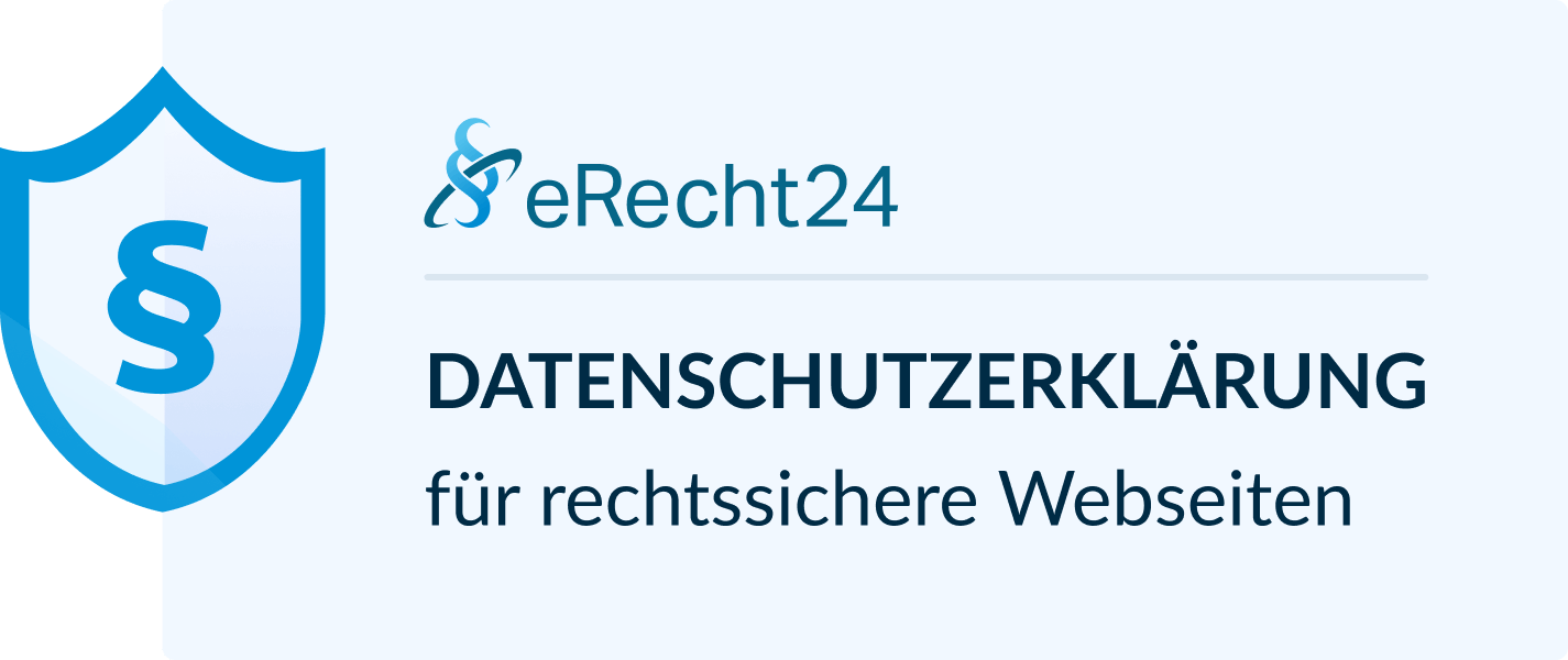 eRecht24 Siegel für rechtssichere Webseiten